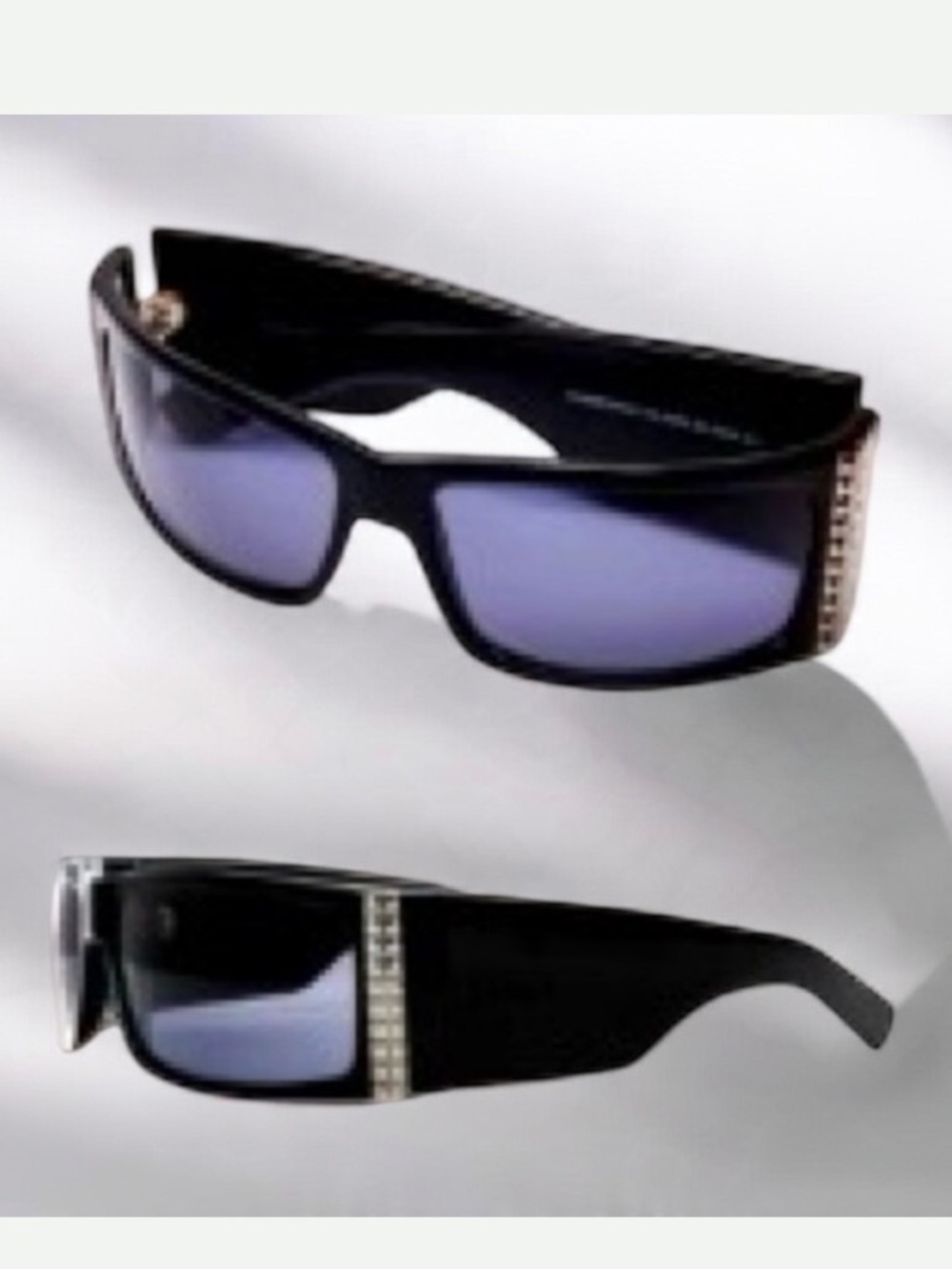 Valentino Black Oval Italian Made Stud Narrow Slim Wrap Vtg 60
